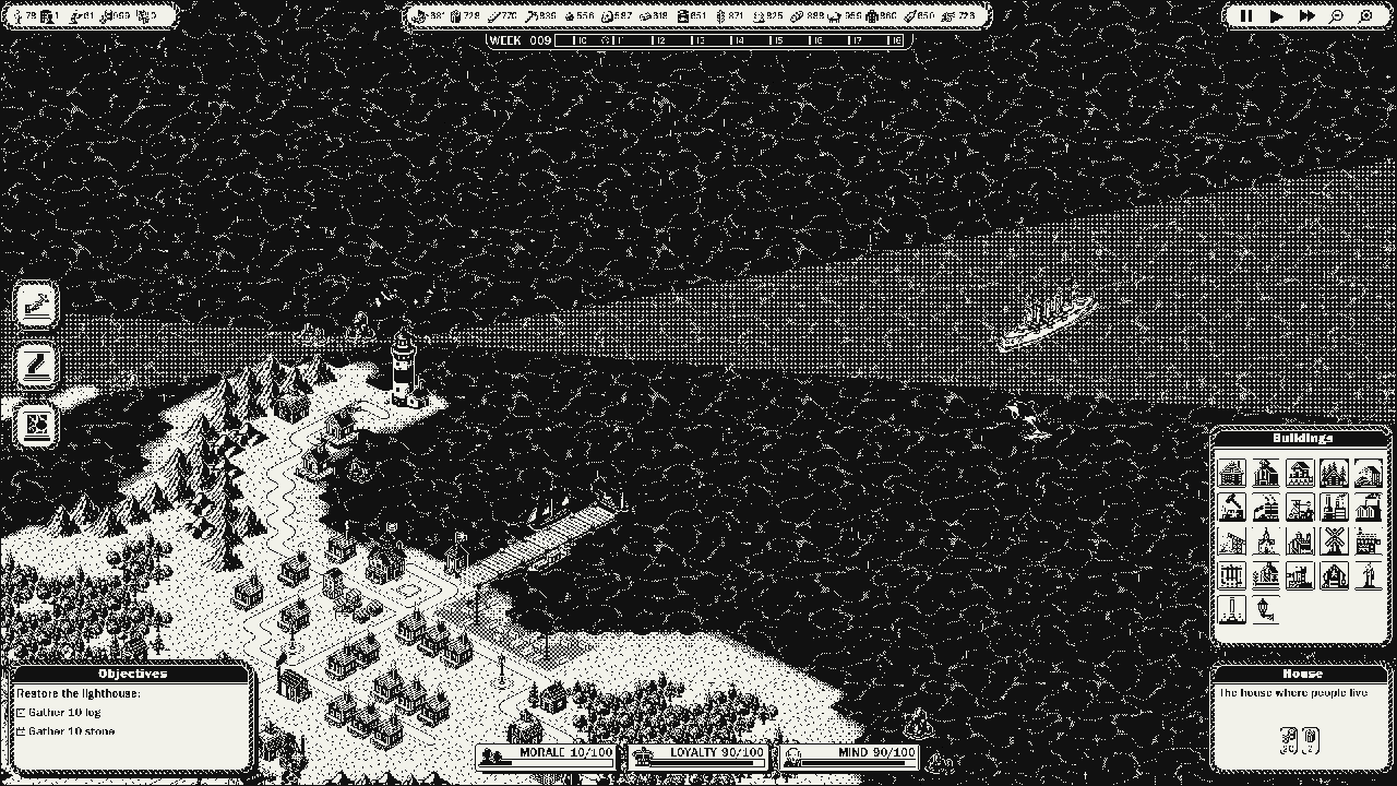A ship arriving as the lighthouse beam sweeps the water